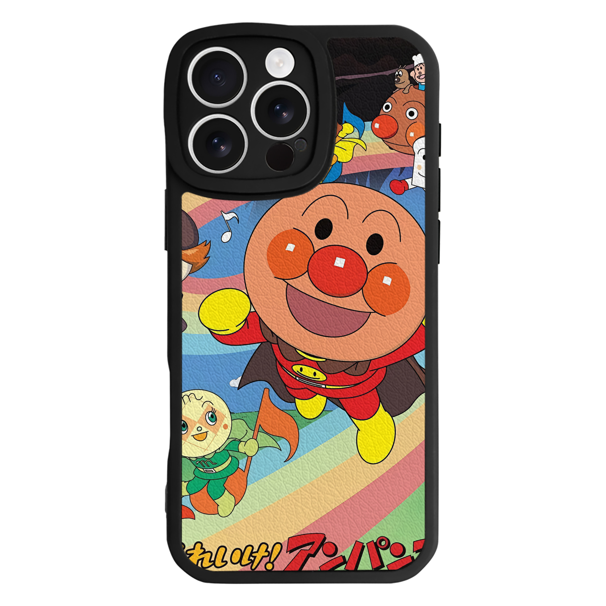 （画像用） アンパンマン Anpanman 【iPhone 16シリーズ対応】シリコンスマホケース（レザー調） 材質：シリコン